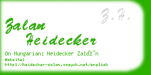 zalan heidecker business card
